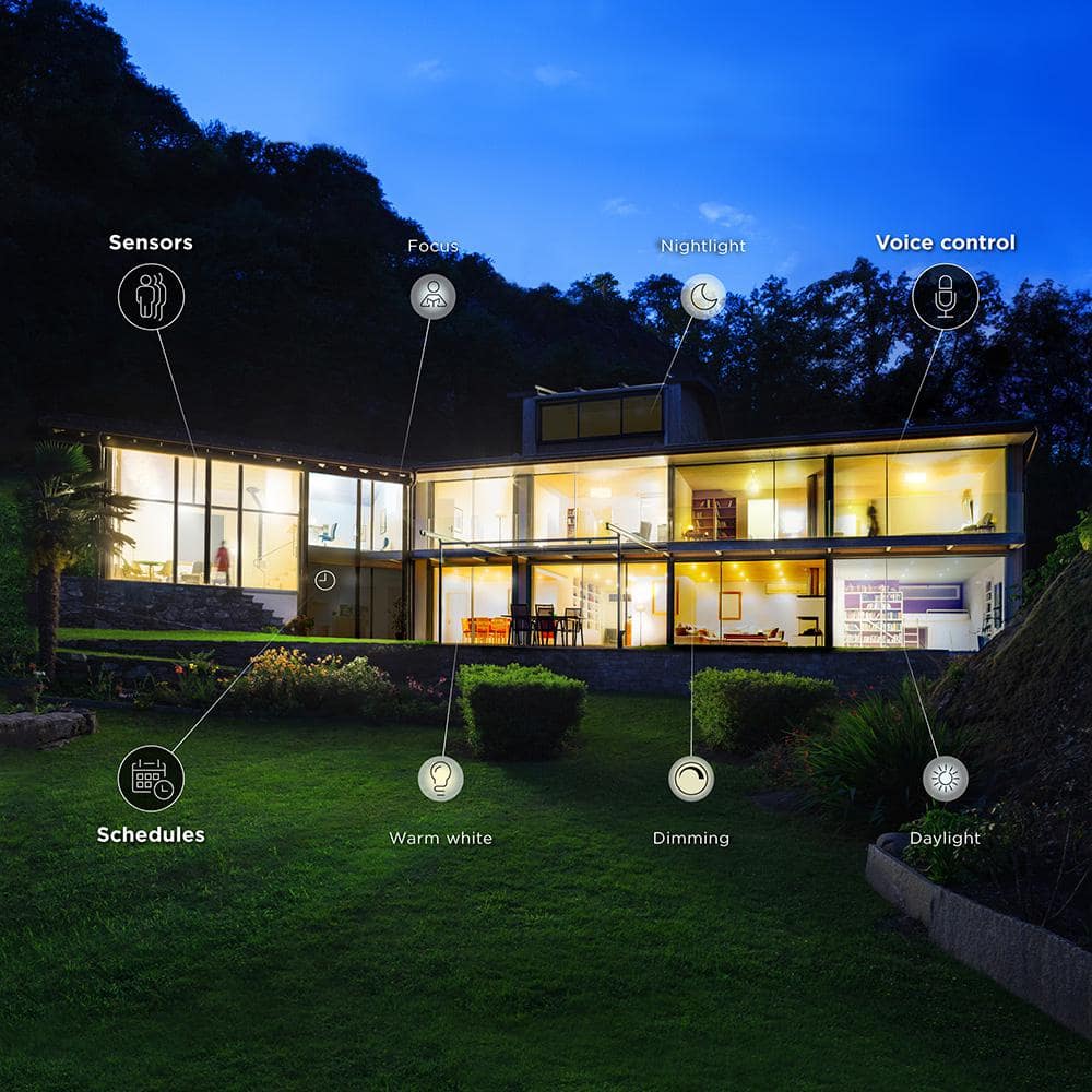 Philips WiZ Tunable White A19 LED 60-Watt Equivalent Dimmable Smart Wi‑Fi Connected Light Bulb (4‑Pack) - Image 4