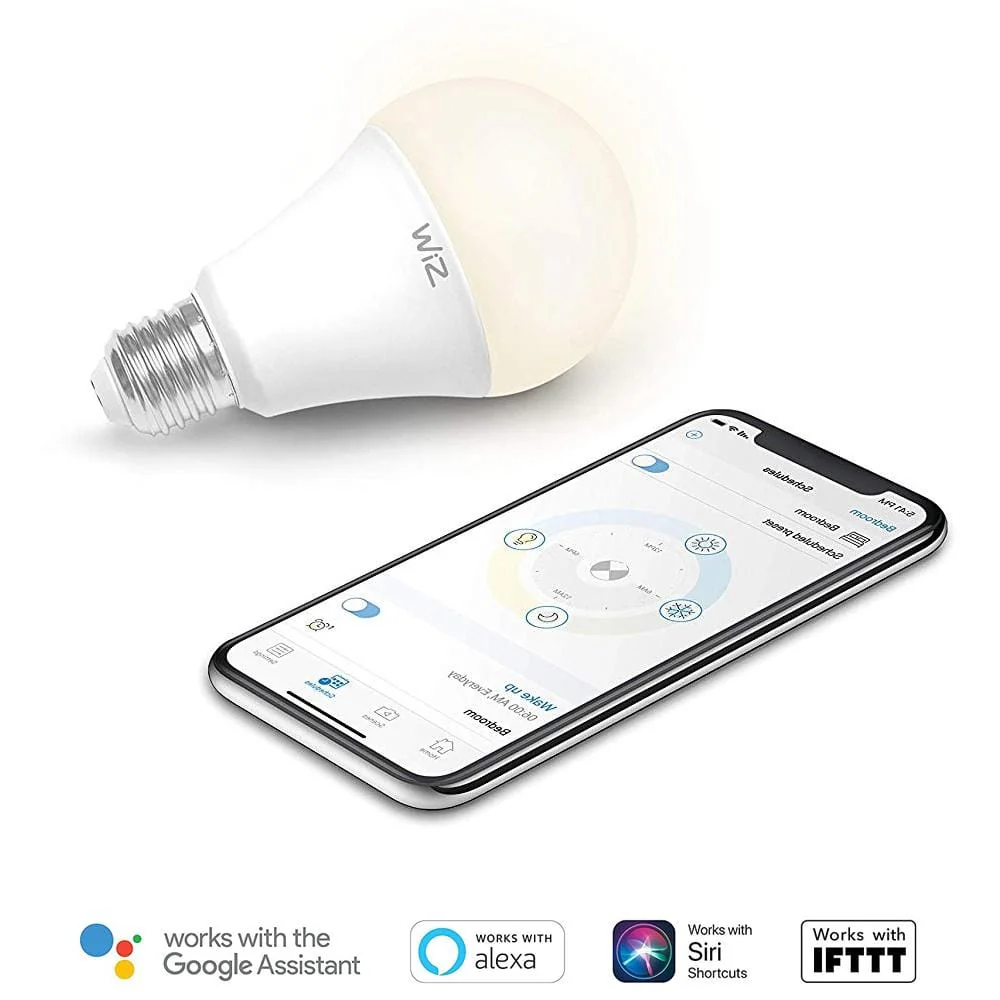 Philips WiZ Tunable White A19 LED 60-Watt Equivalent Dimmable Smart Wi‑Fi Connected Light Bulb (4‑Pack) - Image 5