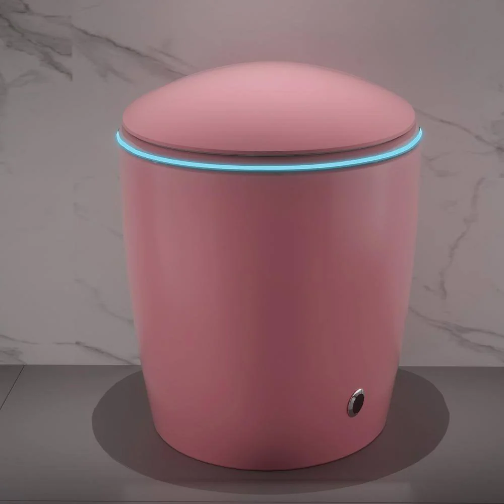 Pink Smart Bidet Toilet with Foot Sensor, LED Display & Warm Water - Image 7