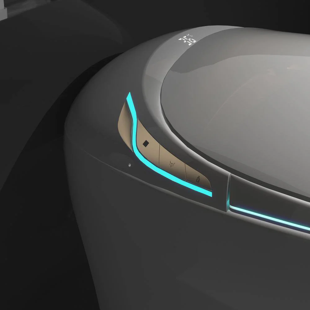 Pink Smart Bidet Toilet with Foot Sensor, LED Display & Warm Water - Image 9