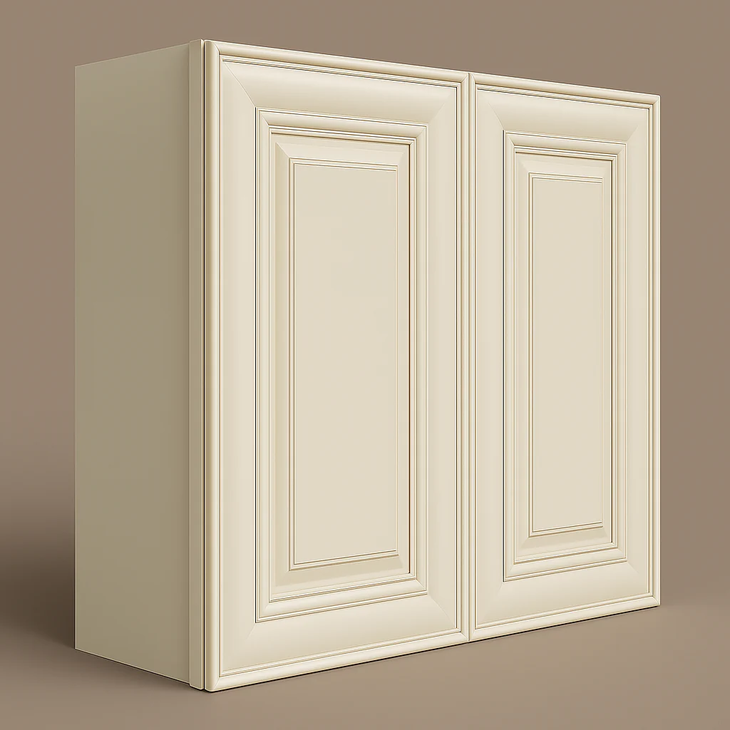 Plywell Antique White Double Door Wall Cabinet - 36x36x12 in.