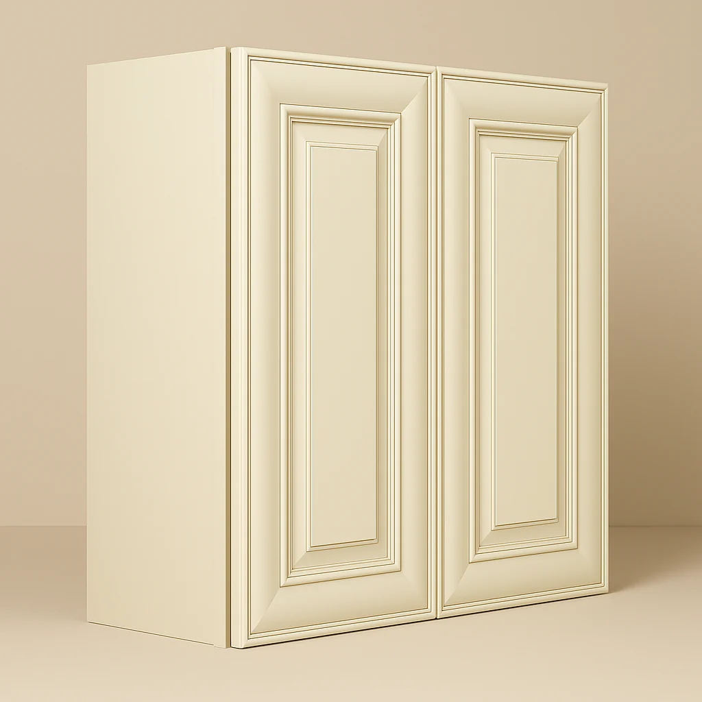 Plywell Antique White Double Door Wall Cabinet - Ready to Assemble