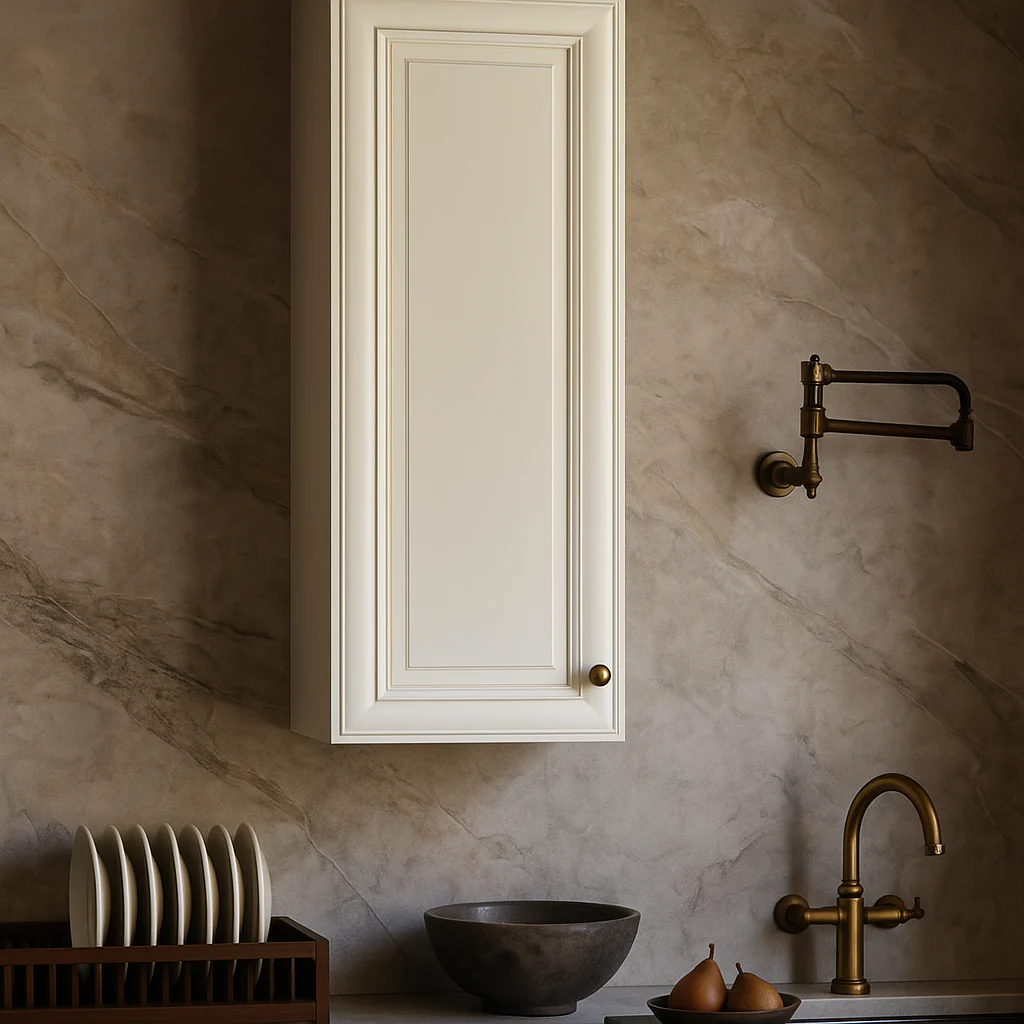 Plywell Antique White Single Door Wall Cabinet - Ready to Assemble - Image 3