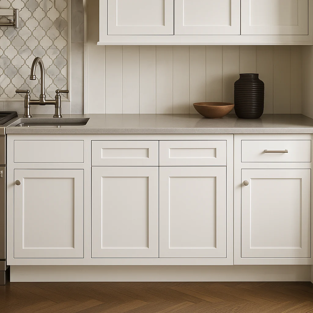 Plywell Ready to Assemble Shaker Base Cabinet with 2-Door and 2-Drawer in White - Image 2
