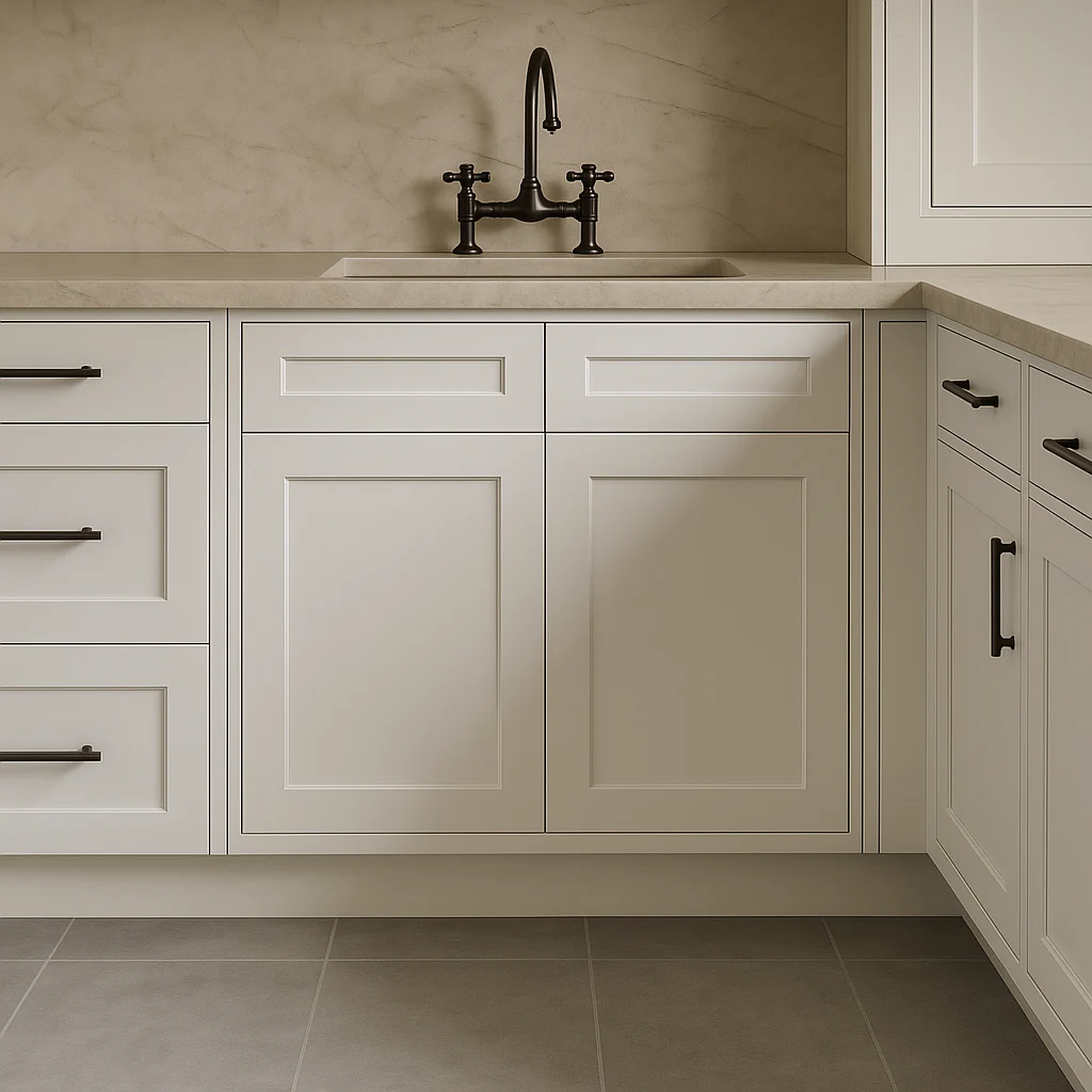 Plywell Ready to Assemble Shaker Sink Base Cabinet, White, 36x34.5x24 in. - Image 2