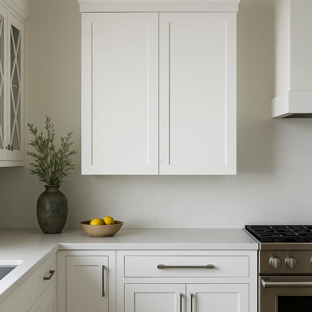 Plywell Shaker Double Door Wall Cabinet, 36x42x12 in, White - Image 3