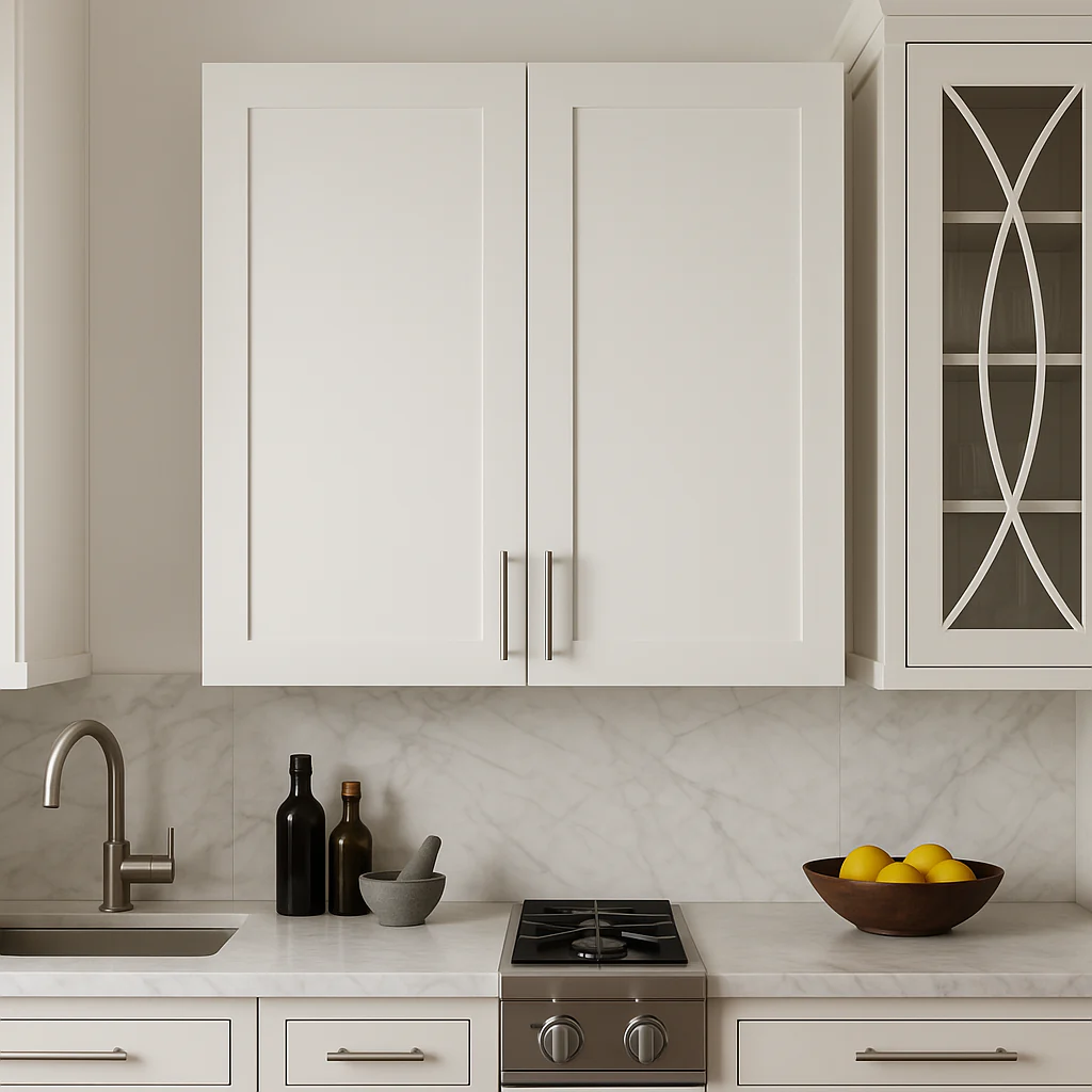 Plywell Shaker Double Door Wall Cabinet, 36x42x12 in, White - Image 4