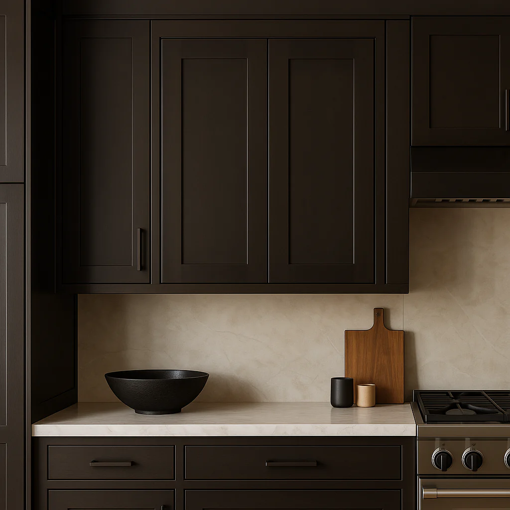 Plywell Shaker Double Door Wall Cabinet, Espresso, 30x42x12 in. - Image 3