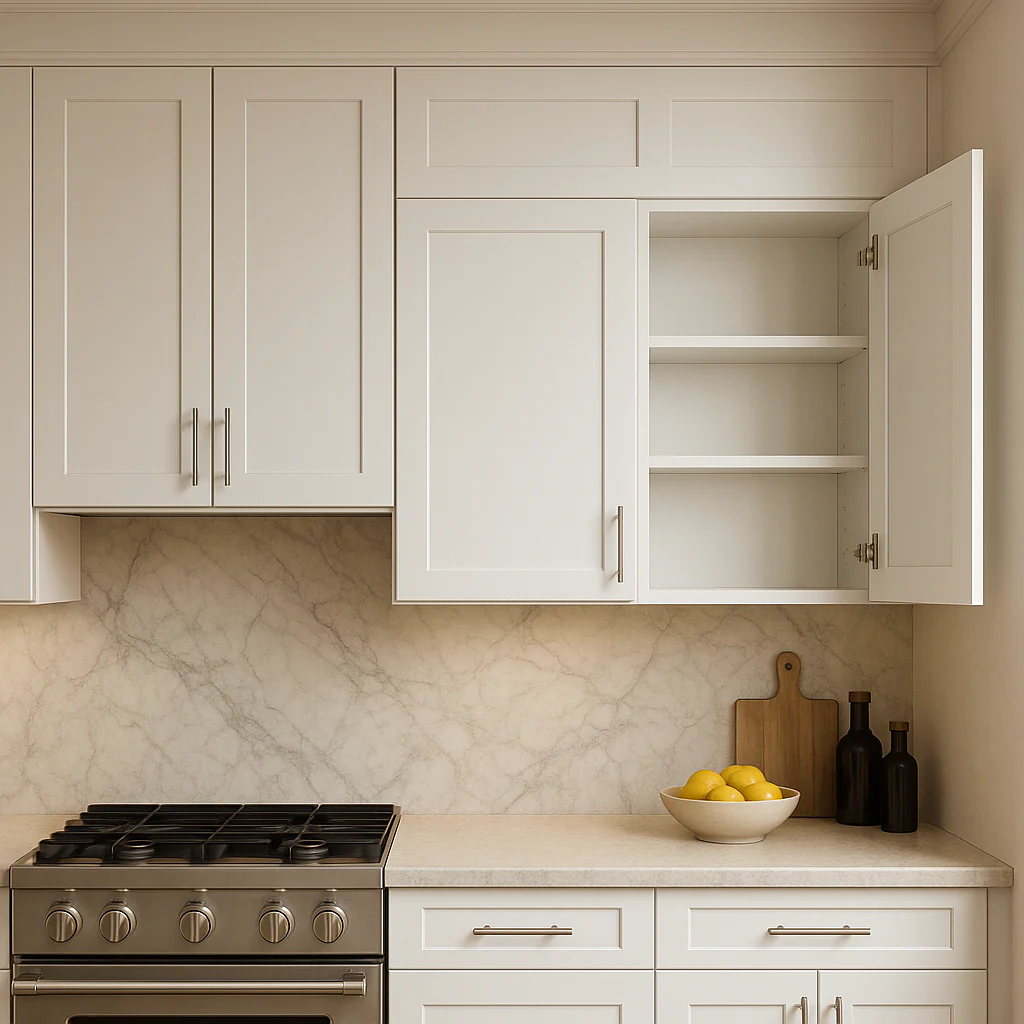 Plywell Shaker Double Door Wall Cabinet, Ready to Assemble, White - Image 3