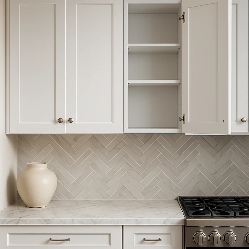 Plywell Shaker Double Door Wall Cabinet, Ready to Assemble, White - Image 4