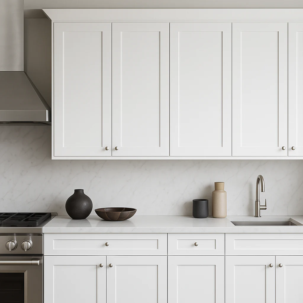 Plywell Shaker Double Door Wall Cabinet with Adjustable Shelves, White - Image 3