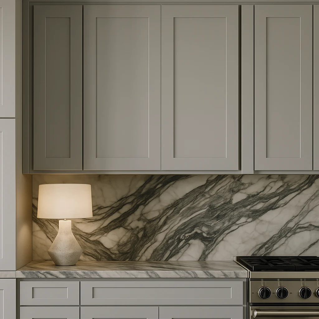 Plywell Shaker Gray Double Door Wall Cabinet with Adjustable Shelves - Image 3