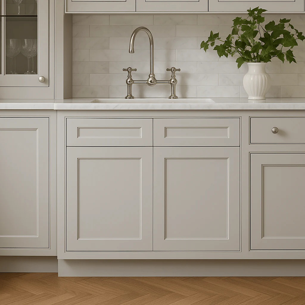 Plywell Shaker Sink Base Cabinet, Gray, Ready to Assemble - Image 4