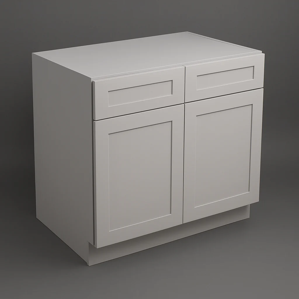 Plywell Shaker Sink Base Cabinet, Gray, Ready to Assemble - Image 5