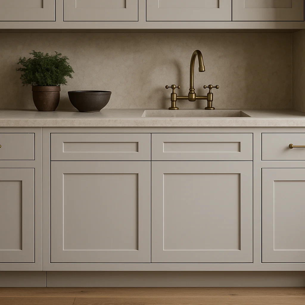 Plywell Shaker Sink Base Cabinet, Gray, Ready to Assemble - Image 7