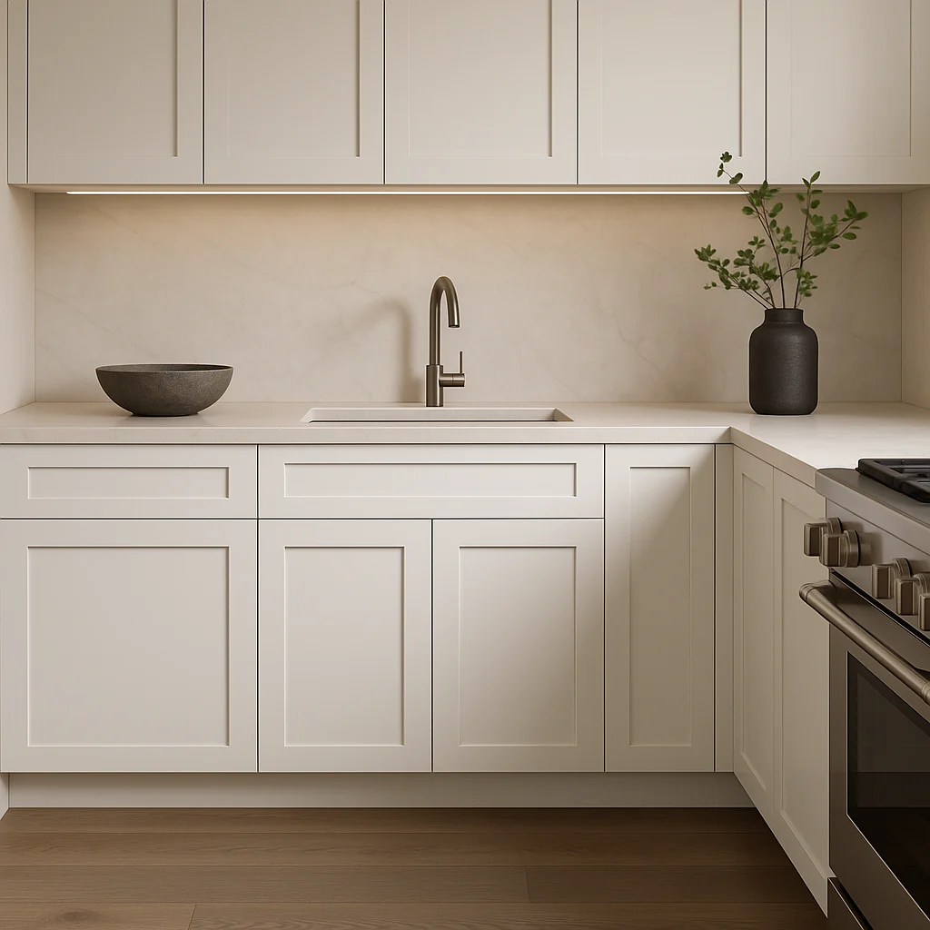 Plywell Shaker Sink Base Cabinet, Ready to Assemble, White, 27x34.5x24 in. - Image 2