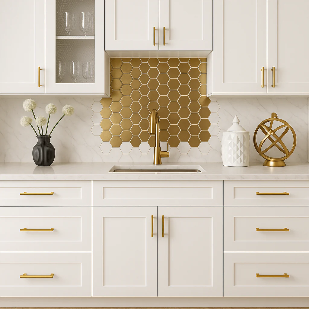 Plywell Shaker Sink Base Cabinet, Ready to Assemble, White, 27x34.5x24 in. - Image 4