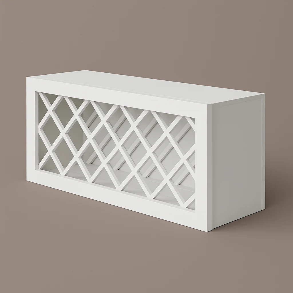 Plywell Shaker Wall Wine Rack, Ready to Assemble, White, 36x15x12 in.