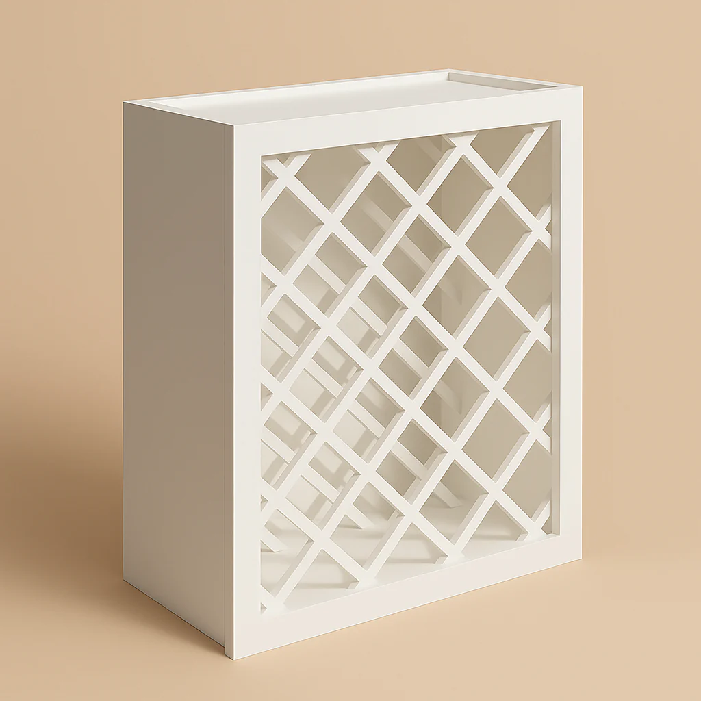Plywell Shaker Wall Wine Rack, Ready to Assemble, White Finish