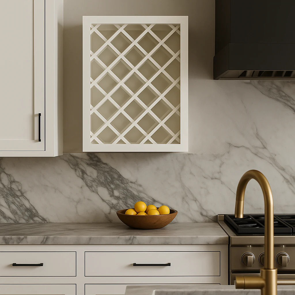 Plywell Shaker Wall Wine Rack, Ready to Assemble, White Finish - Image 2