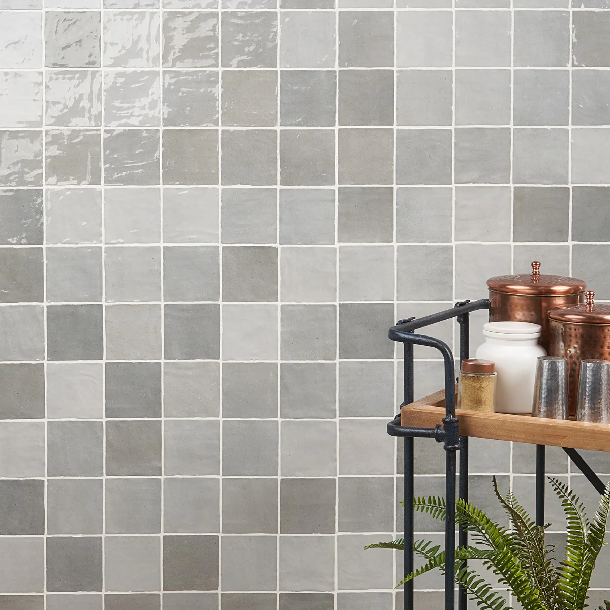 Portmore Gray 4x4 Glossy Ceramic Tile - Lux Tile - Image 9
