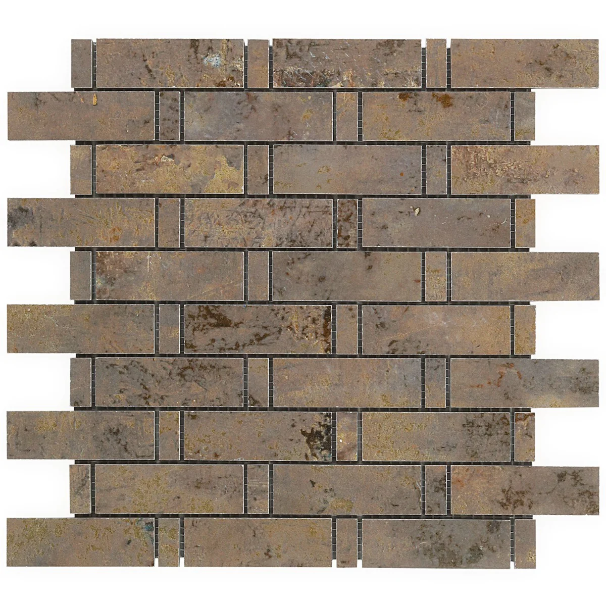Portrait Copper Weave Matte Porcelain Mosaic Tile - Lux Tile - Image 3