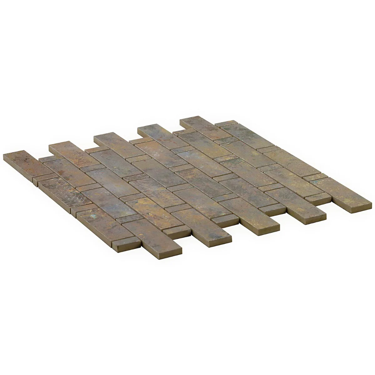 Portrait Copper Weave Matte Porcelain Mosaic Tile - Lux Tile - Image 4