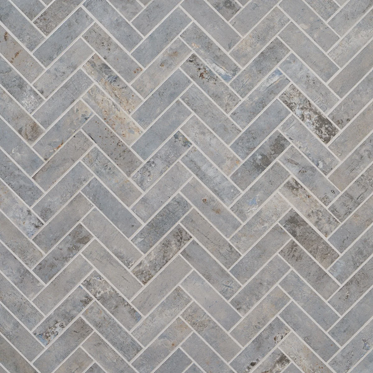 Portrait Ocean Blue 1x4 Herringbone Matte Porcelain Mosaic Tile by Lux Tile - Image 7