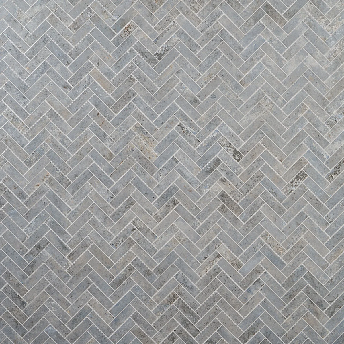 Portrait Ocean Blue 1x4 Herringbone Matte Porcelain Mosaic Tile by Lux Tile - Image 8