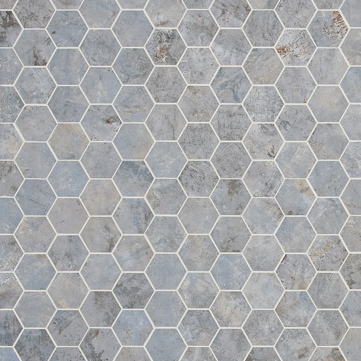 Portrait Ocean Blue 2" Hexagon Matte Porcelain Mosaic Tile - Lux Tile - Image 2