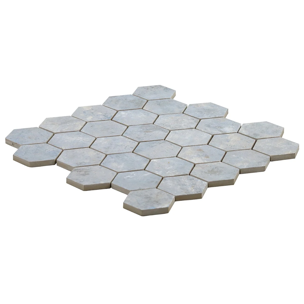 Portrait Ocean Blue 2" Hexagon Matte Porcelain Mosaic Tile - Lux Tile - Image 8