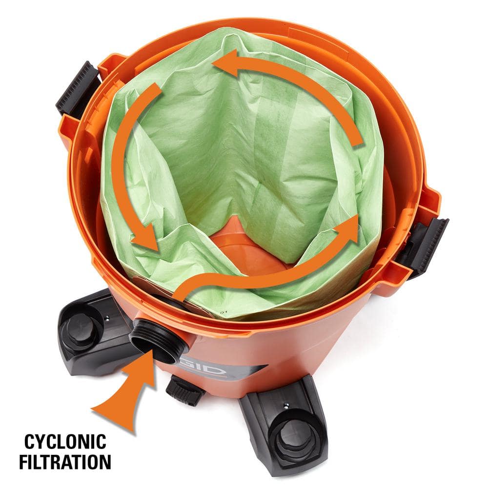 Premium Size A Cyclonic Dry Pick-Up Dust Bags for Select 12 to 16 Gal. RIDGID Wet/Dry Shop Vacuums (2-Pack) - Image 3