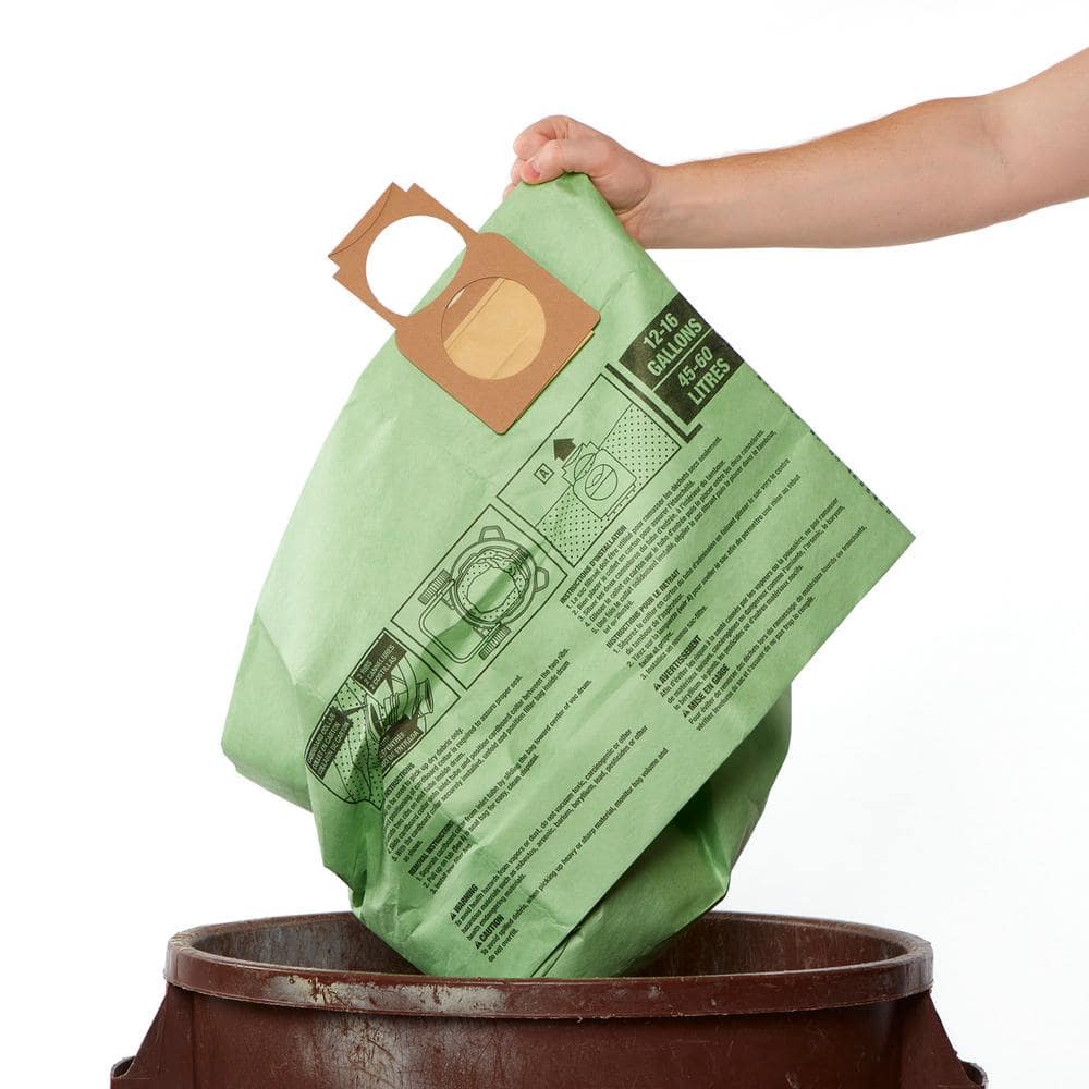 Premium Size A Cyclonic Dry Pick-Up Dust Bags for Select 12 to 16 Gal. RIDGID Wet/Dry Shop Vacuums (2-Pack) - Image 5