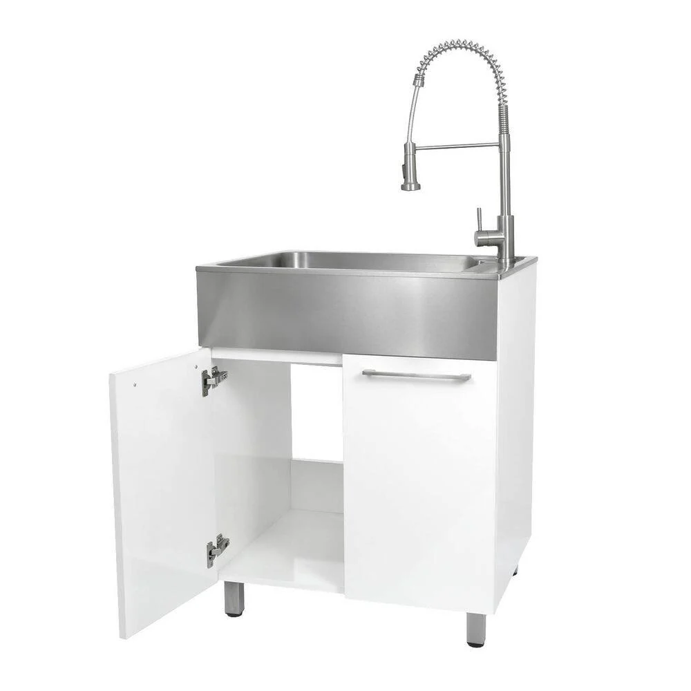 Presenza All-in-One Stainless Steel Drop-In Sink and Cabinet with Faucet - Image 4
