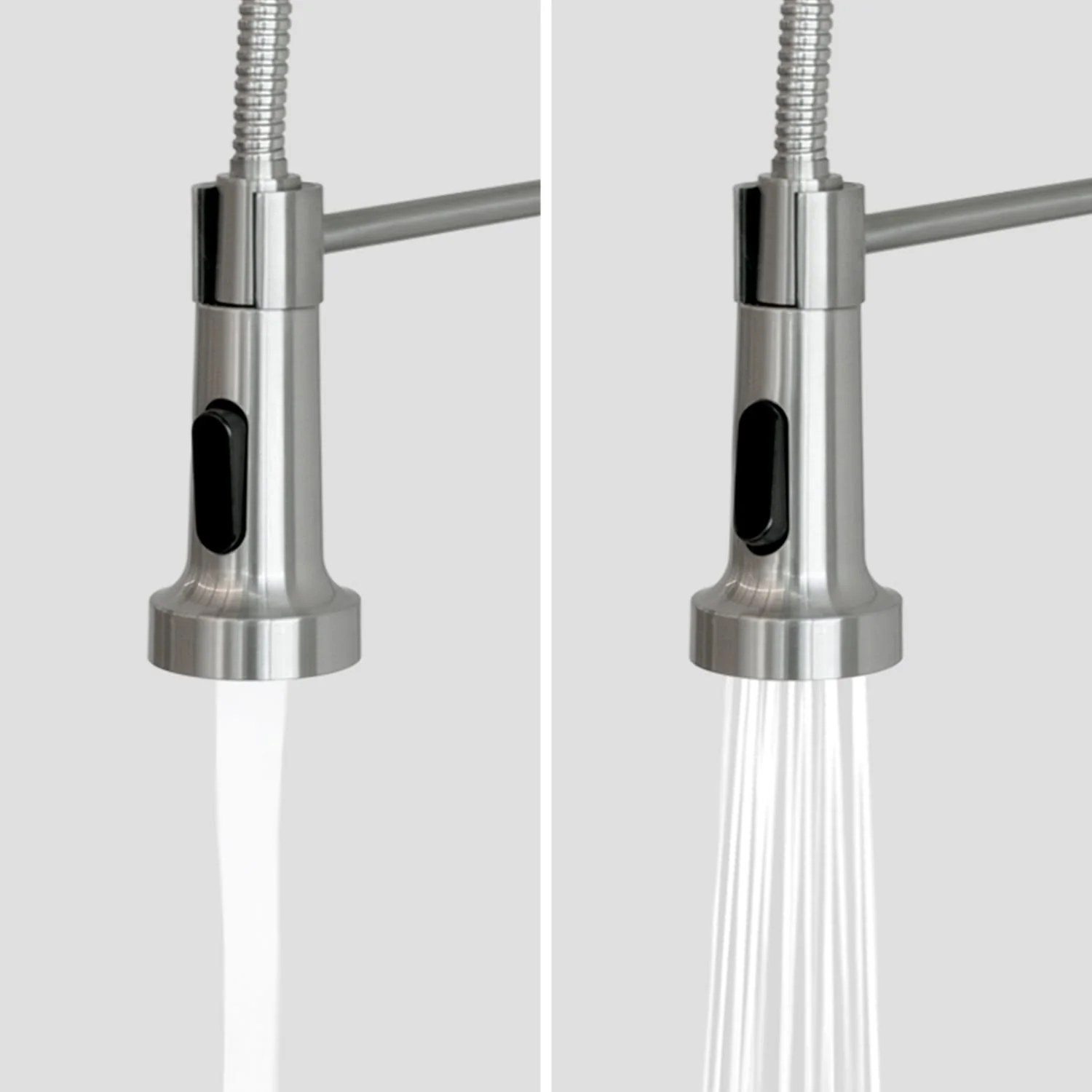 Presenza Brushed Steel Utility Tub with Faucet and Cabinet - Image 4