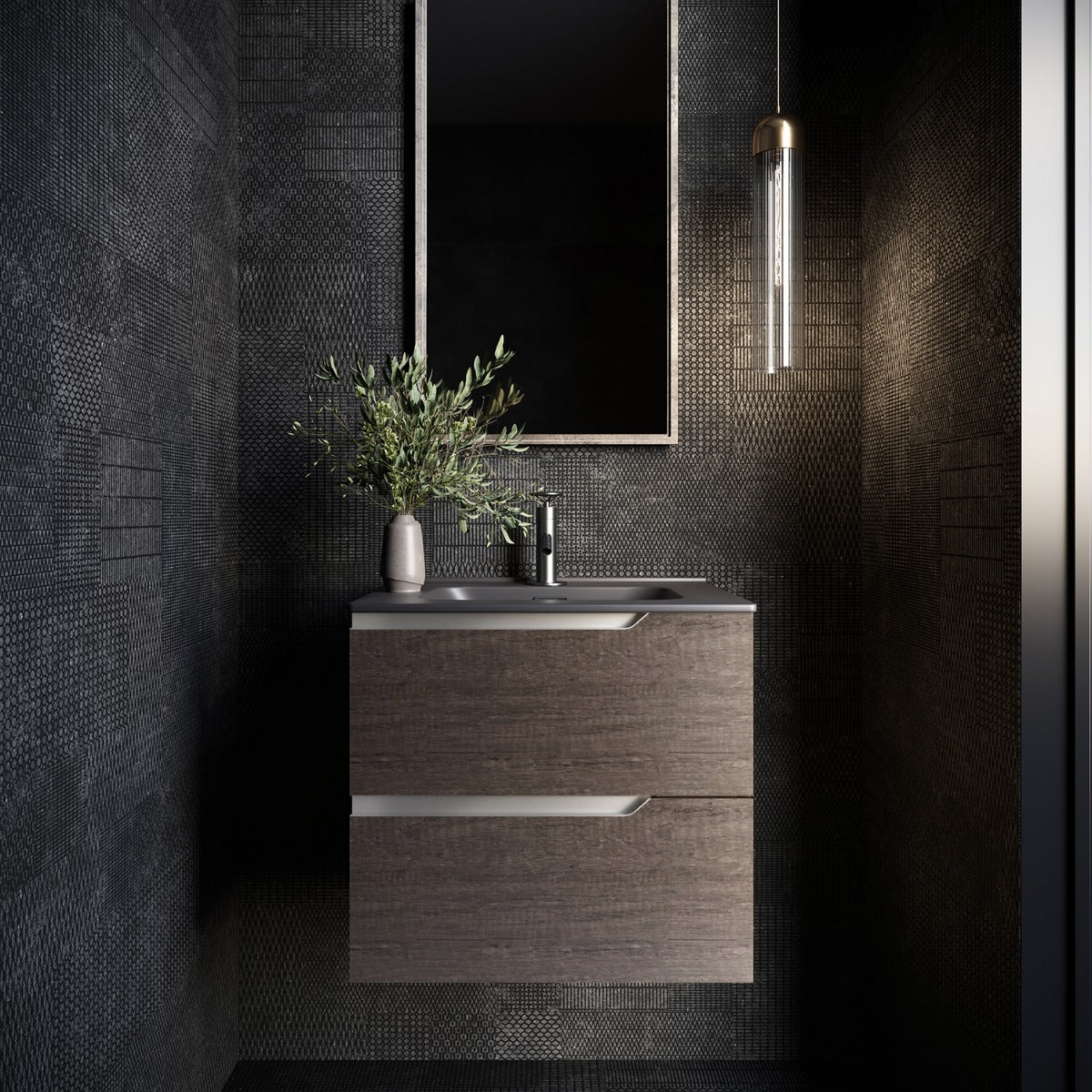 Prints Antracite Black 24x48 Matte Porcelain Tile - Lux Tile - Image 3