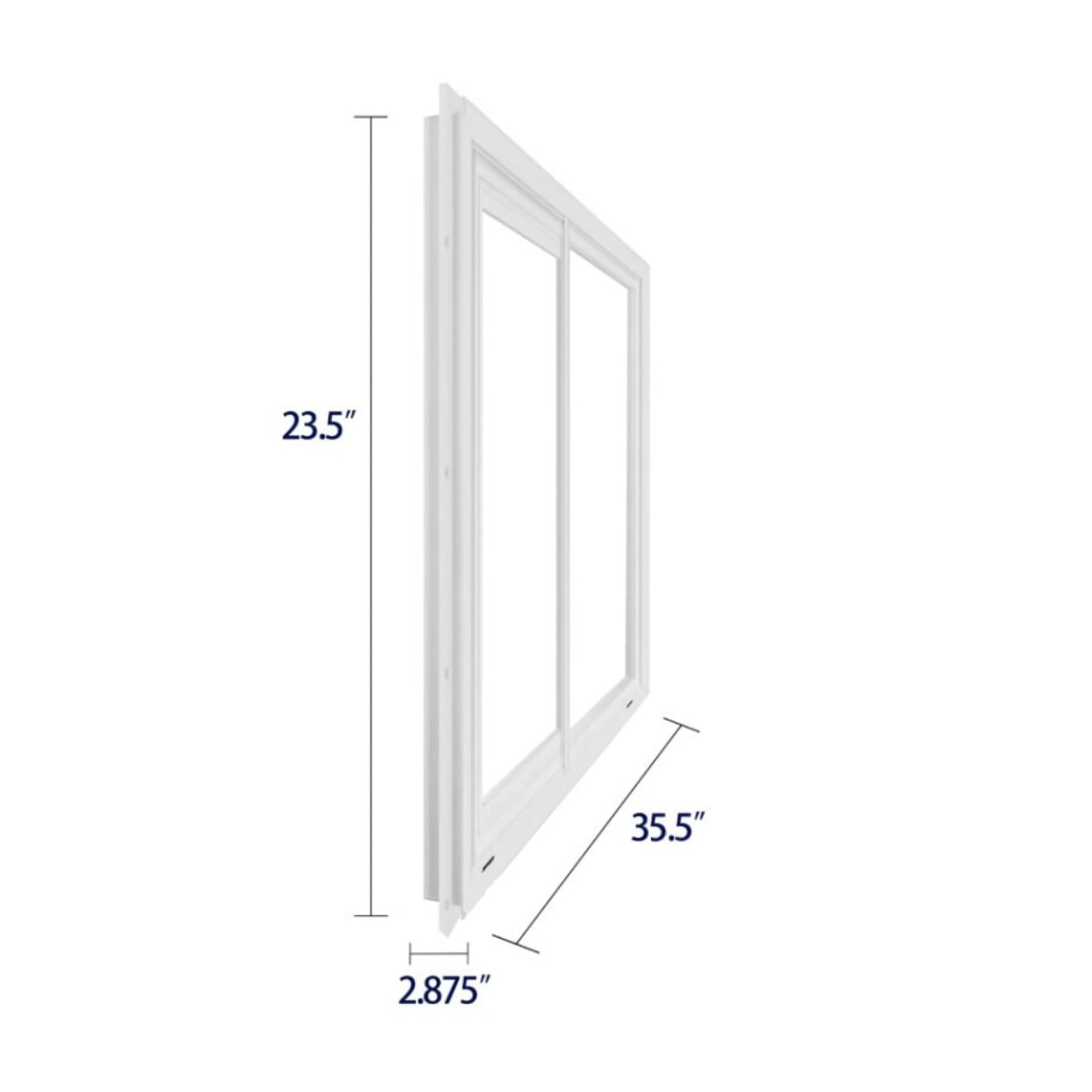 Project Source 10001 Series 35-1/2-in W x 23-1/2-in H x 3-in Jamb Left-Operable Vinyl Sliding Window, White, Half Screen Included - Image 5