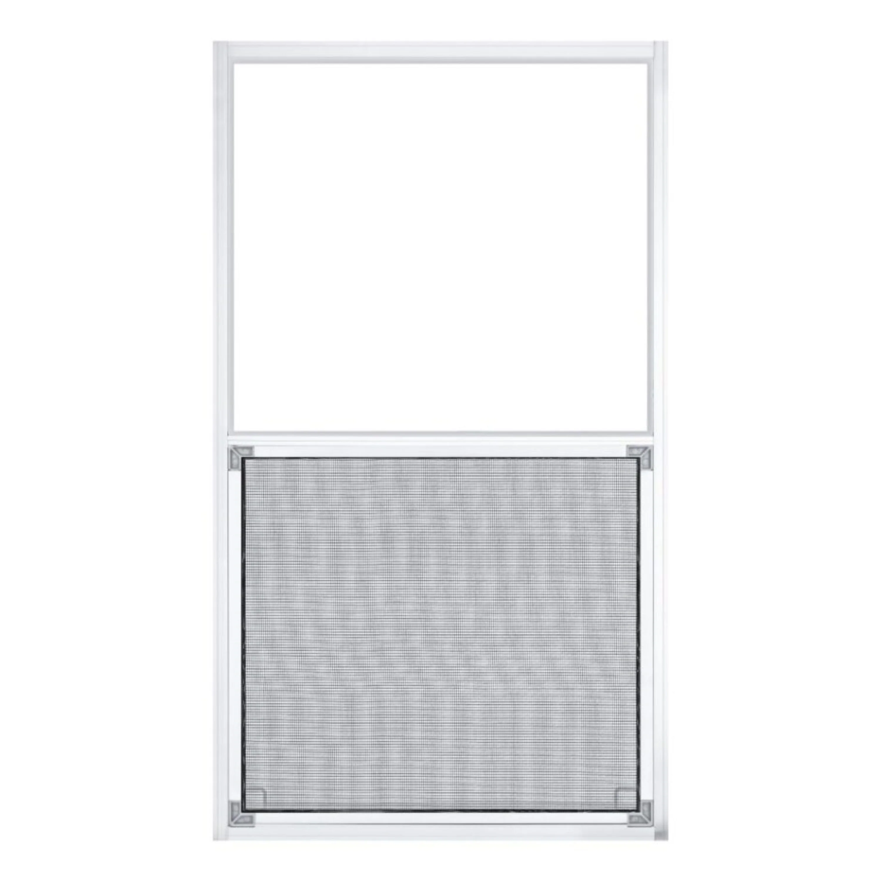 Project Source 40000 Series Replacement 30-in x 54-in x 1-3/4-in Jamb Silver Aluminum Single-Pane Single-Hung Window, Half Screen Included - Image 8