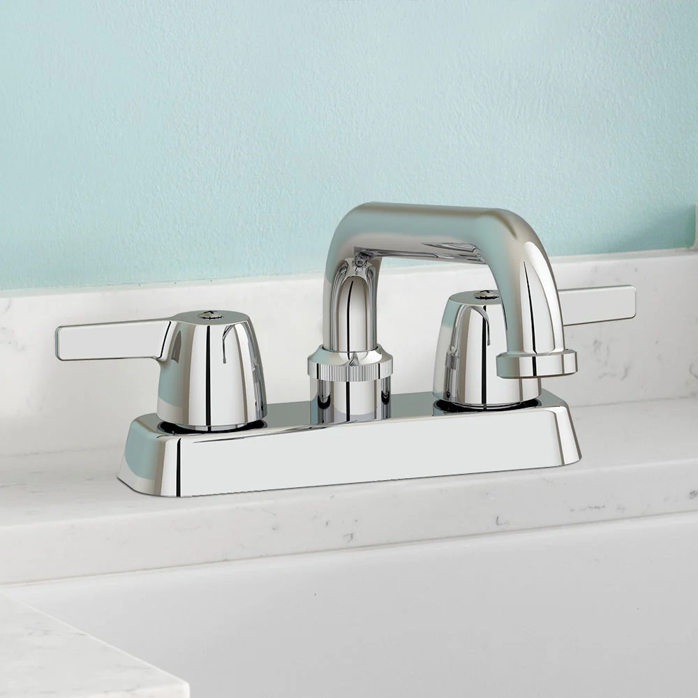Project Source Chrome 2-Handle Deck-Mount Utility Faucet