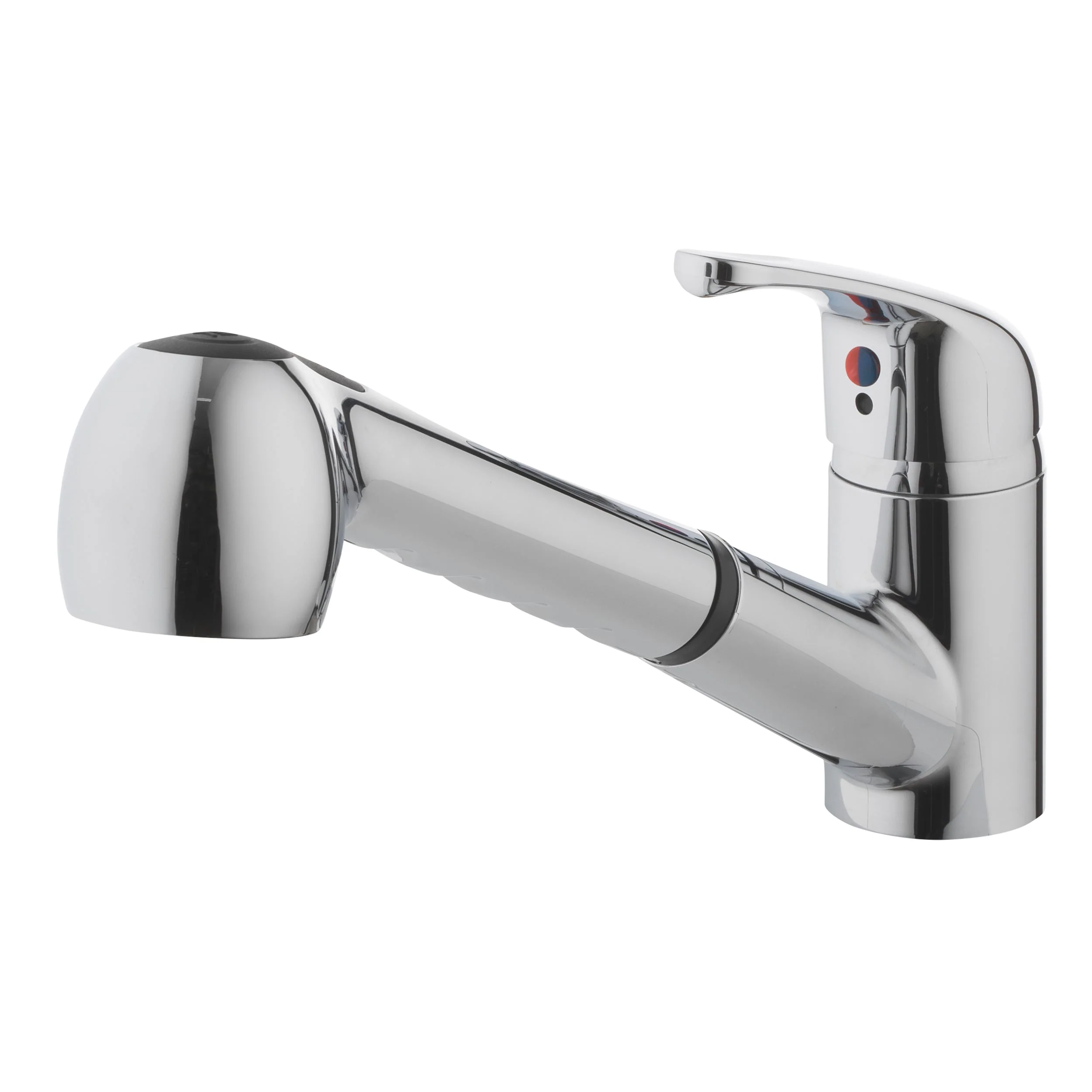 Project Source Chrome 1-Handle Deck-Mount Utility Faucet with Pulldown Sprayer