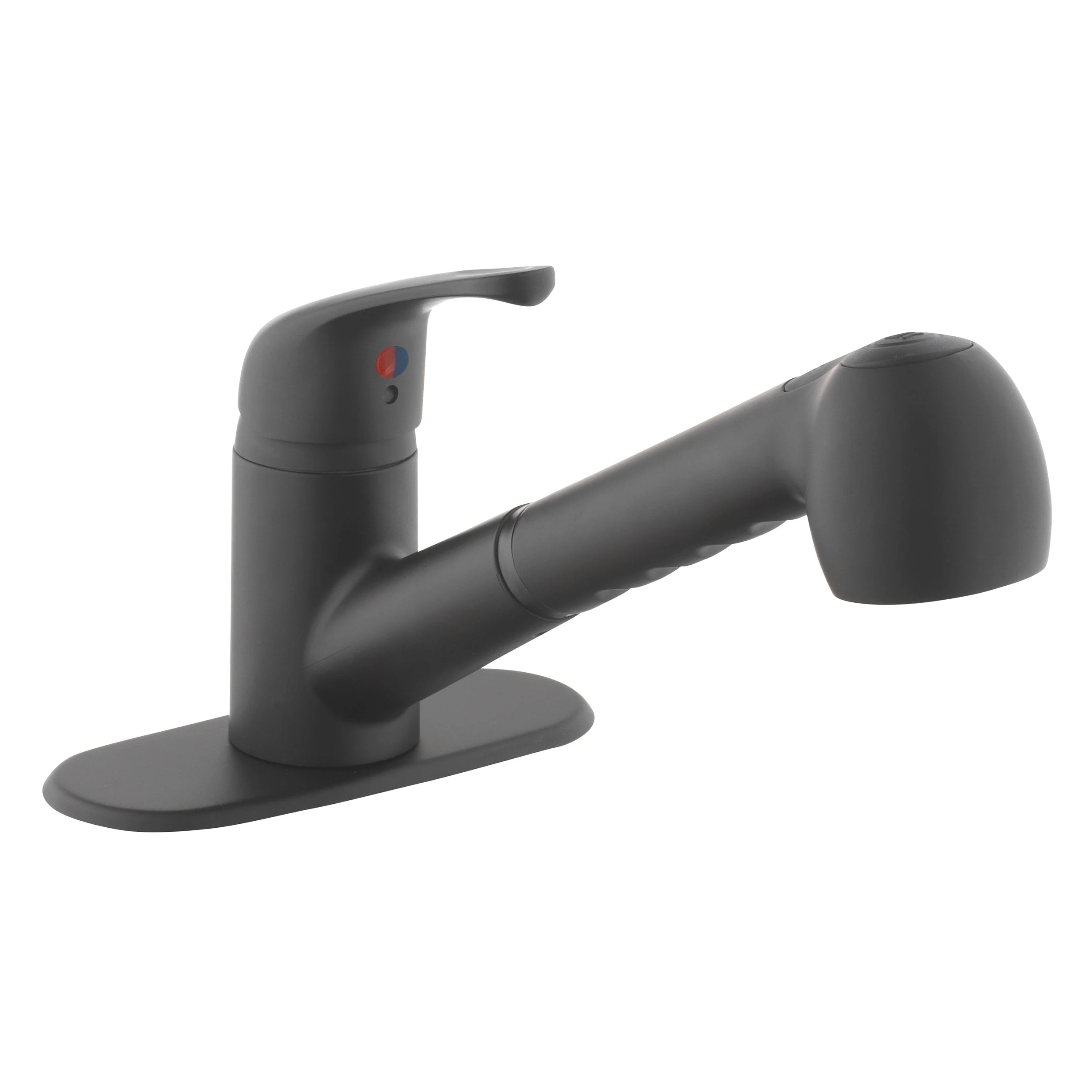 Project Source Matte Black Utility Faucet with Pulldown Sprayer - Image 4