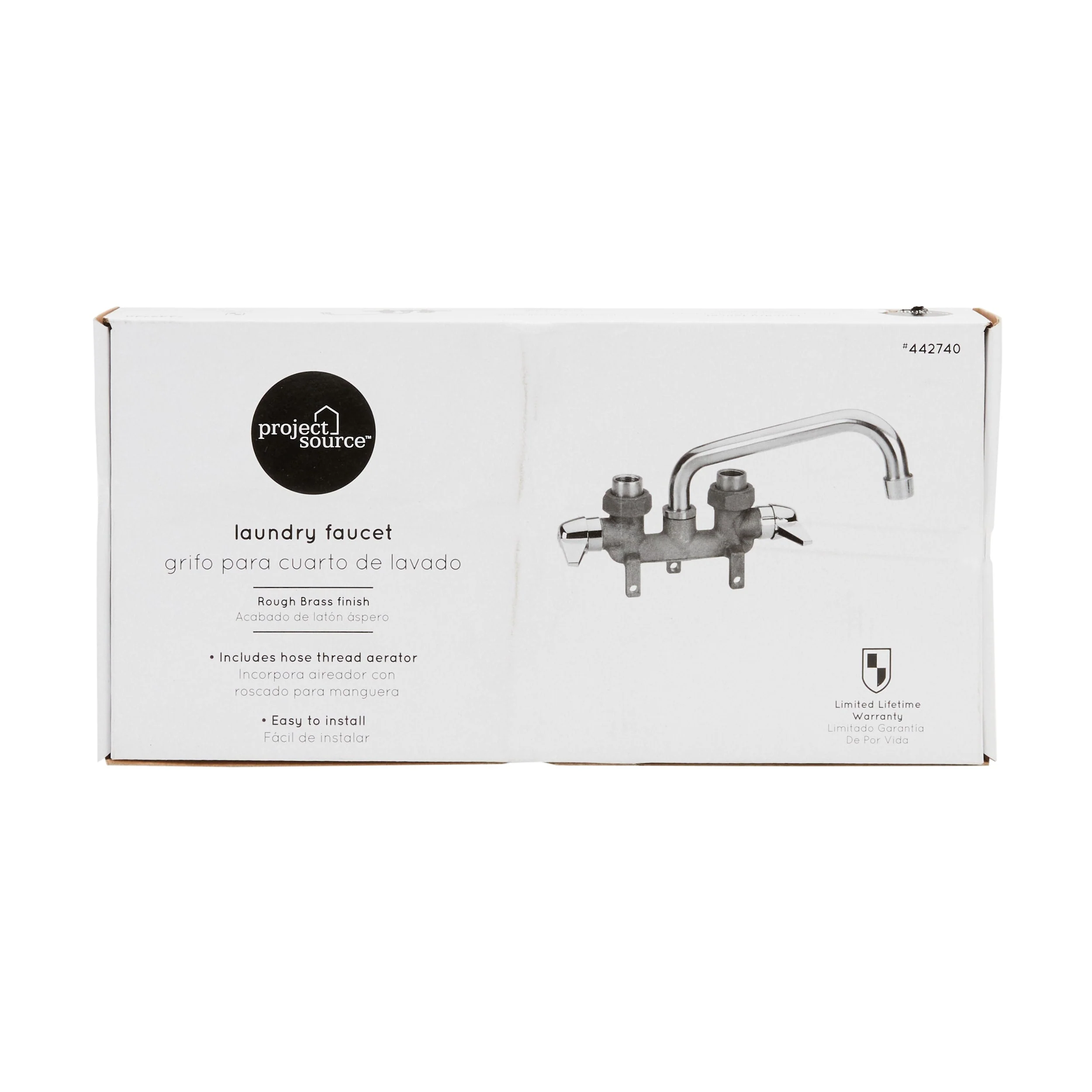 Project Source Rough Brass 2-handle Deck-mount Utility Faucet - Image 13