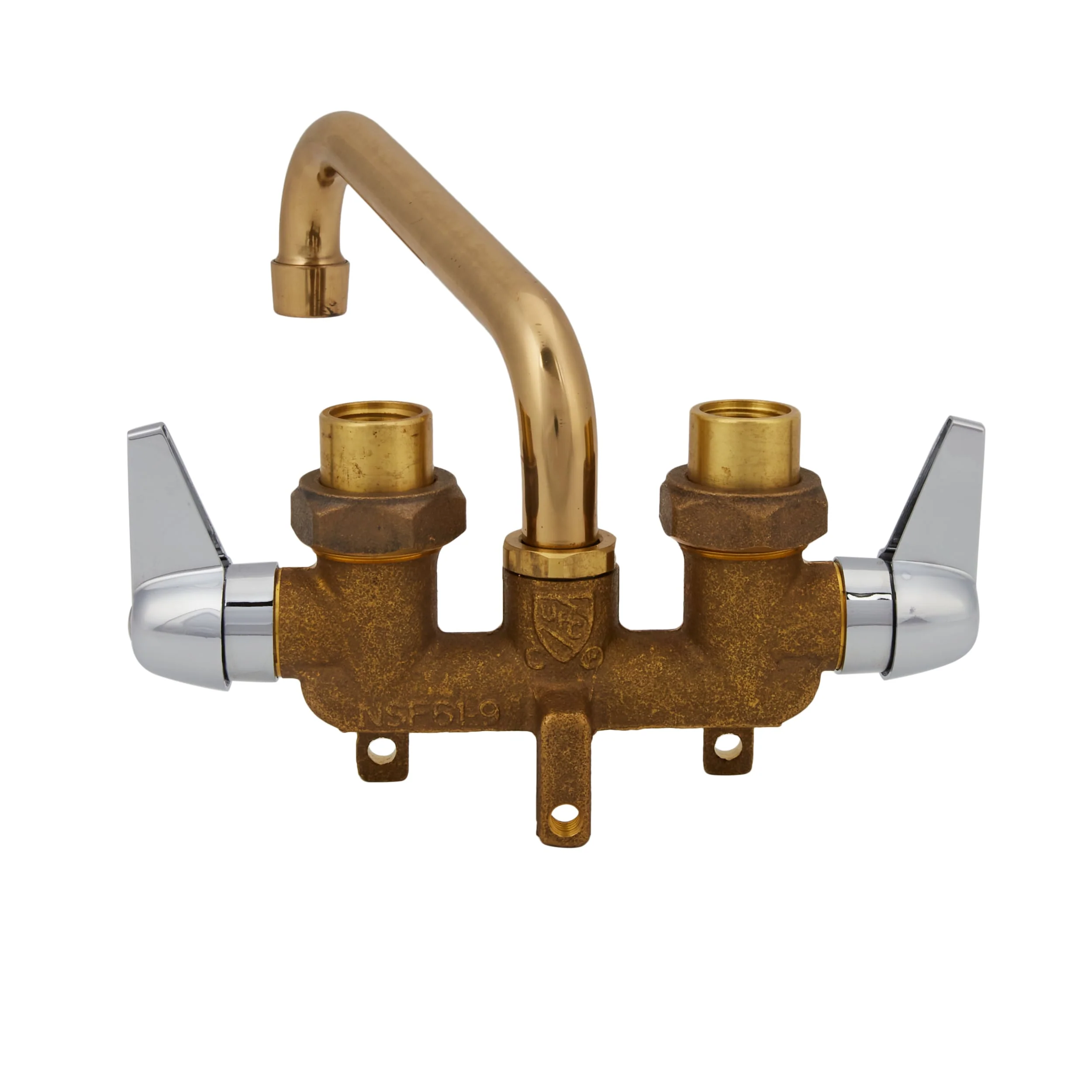 Project Source Rough Brass 2-handle Deck-mount Utility Faucet - Image 9