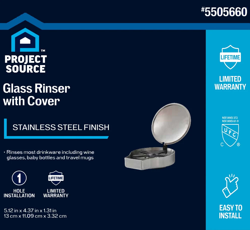 Project Source Stainless Steel Touchless Deck-mount Utility Faucet - Image 2