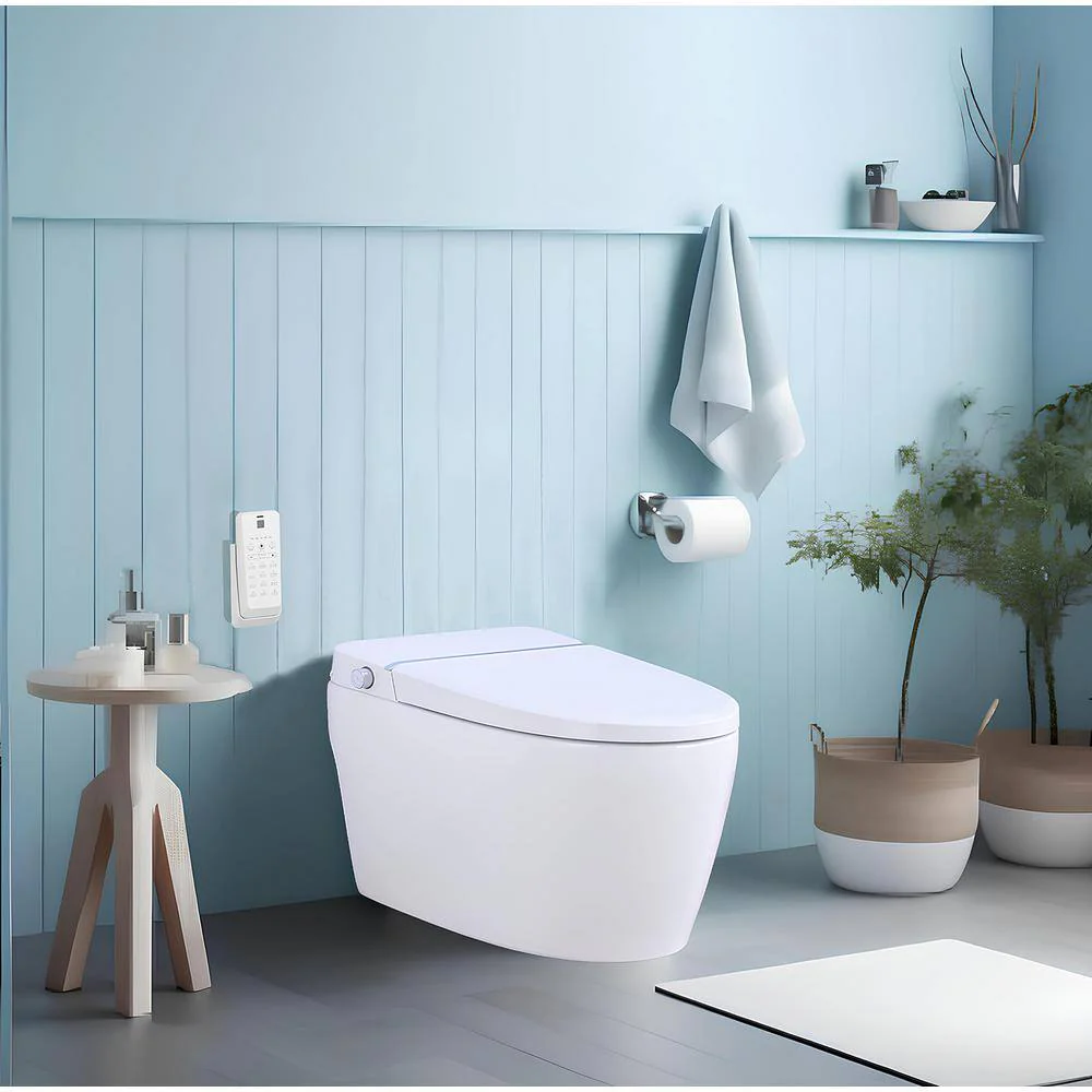 PROOX Elongated Smart Bidet Toilet, 1.28 GPF in White with Auto Functions and Heated Seat - Image 6