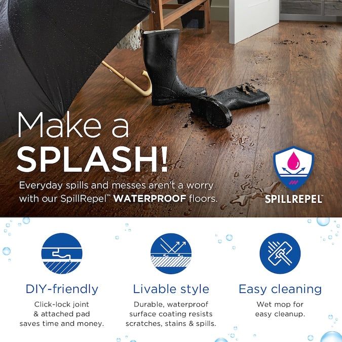 Quick-Step Studio QuickStep Studio + Spill Repel Glenwood Oak 12-mm T x 7-in W x 48-in L Waterproof Wood Plank Laminate Flooring (19.63-sq ft / Carton) - Image 5