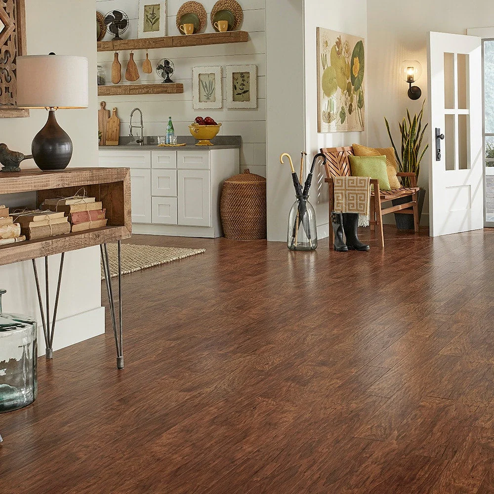Quick-Step Studio QuickStep Studio + Spill Repel Toasted Chestnut 12-mm T x 5-in W x 48-in L Waterproof Wood Plank Laminate Flooring (17.53-sq ft / Carton) - Image 6