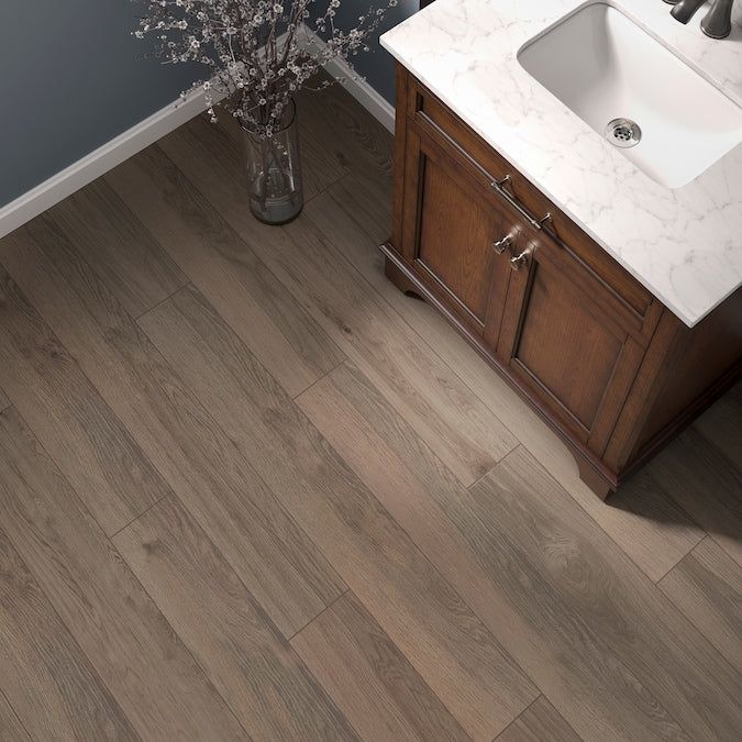 Quick-Step Studio QuickStep Studio + Spill Repel Whistler Oak 12-mm T x 6-in W x 48-in L Waterproof Wood Plank Laminate Flooring (16.12-sq ft / Carton) - Image 5