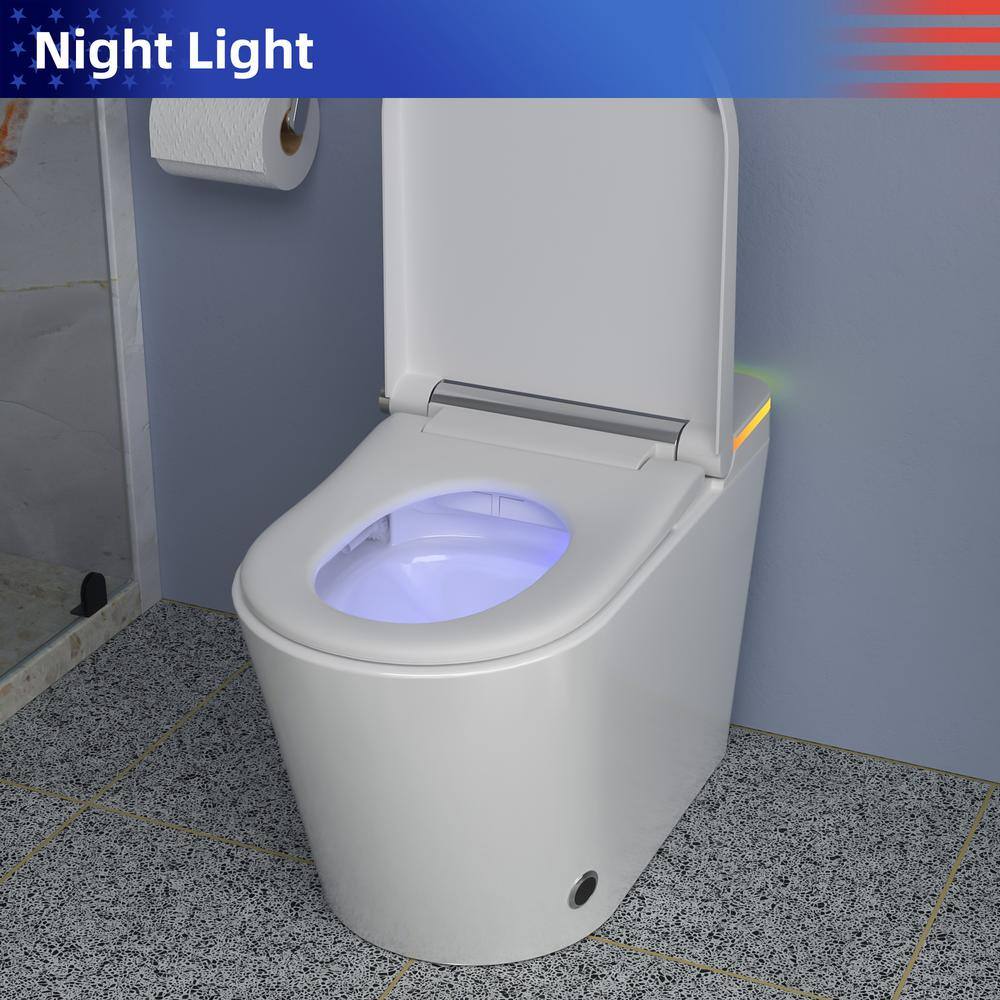 RAINLEX Elongated Bidet Toilet 1.28 GPF in White with Heated Soft Close - Image 3