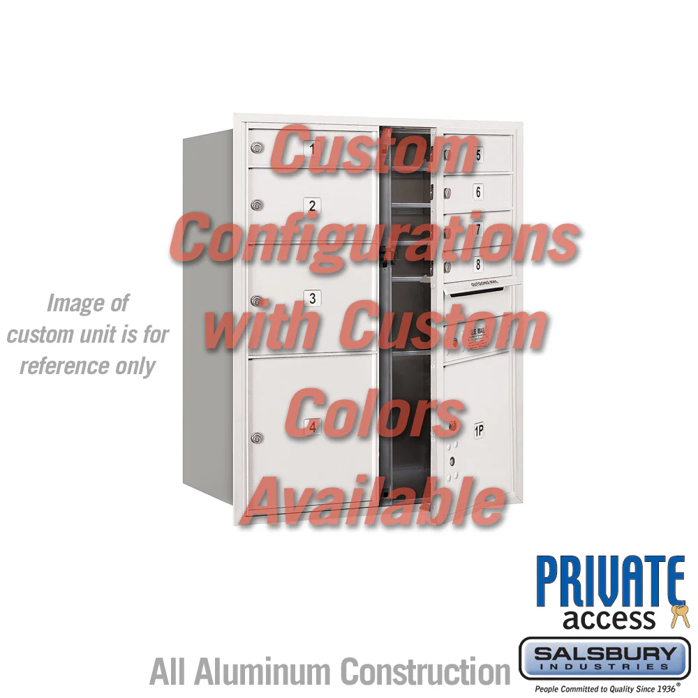 Recessed Mounted 4C Horizontal Mailbox - 10 Door High Unit - Double Column - Custom Color - Front Loading - Private Access - Image 6